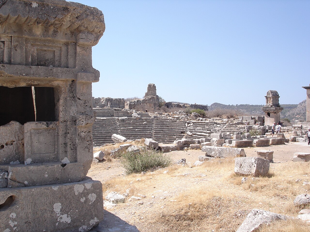 Lycian tombs and theatre remains at Xanthos