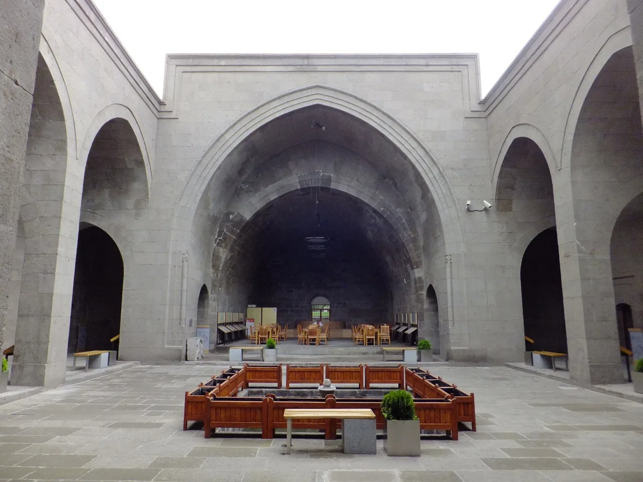 Arched stone interior at Gevher Nesibe / Çifte Medrese, 5 June 2014.