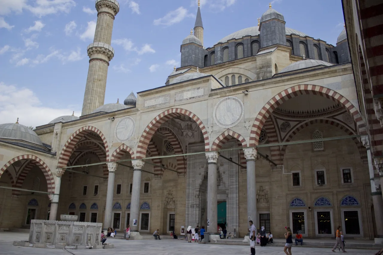 Selimiye Mosque and its courtyard in Edirne