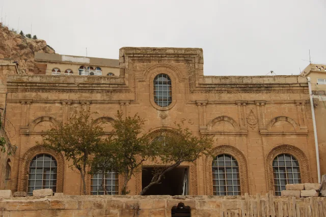 A house with a carved stone façade in Mardin's old city; an archive photograph from 2013.