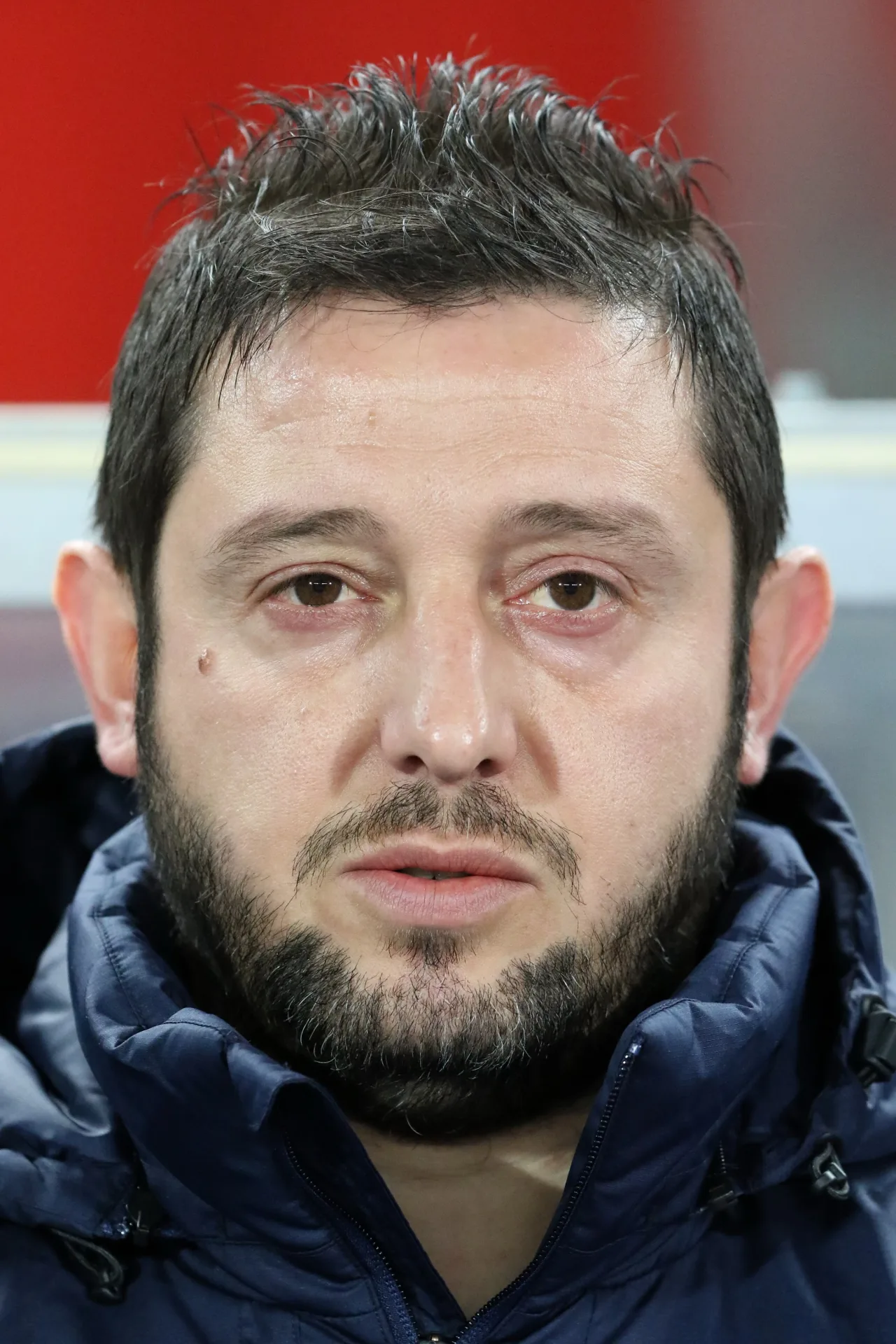 Nihat Kahveci as a national-team official at Austria–Türkiye in 2016