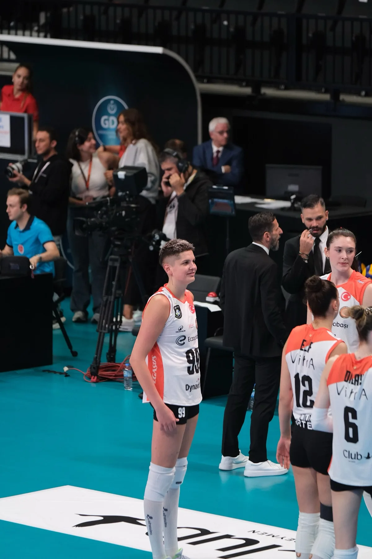 Volleyball player Ebrar Karakurt courtside
