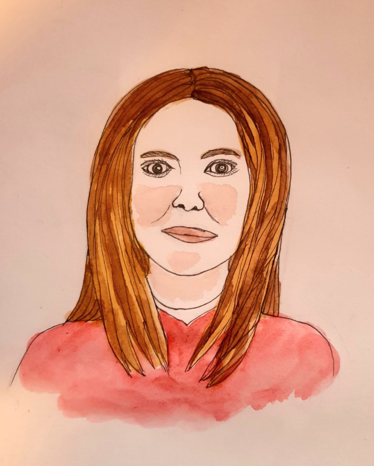 Watercolour portrait illustration of Sevda Altunoluk